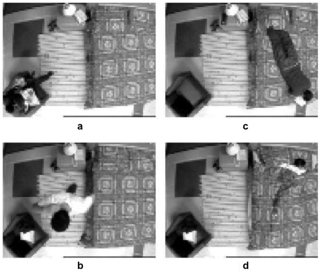 Sample frames from activity detection experiments